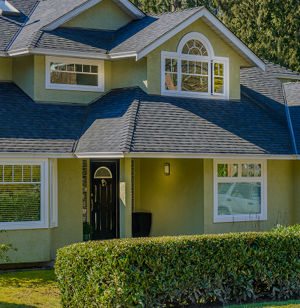 Residential home with professionally installed roof